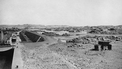 Slusene ved Nildammen, ca. 1904-05 av English Photographer
